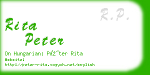 rita peter business card